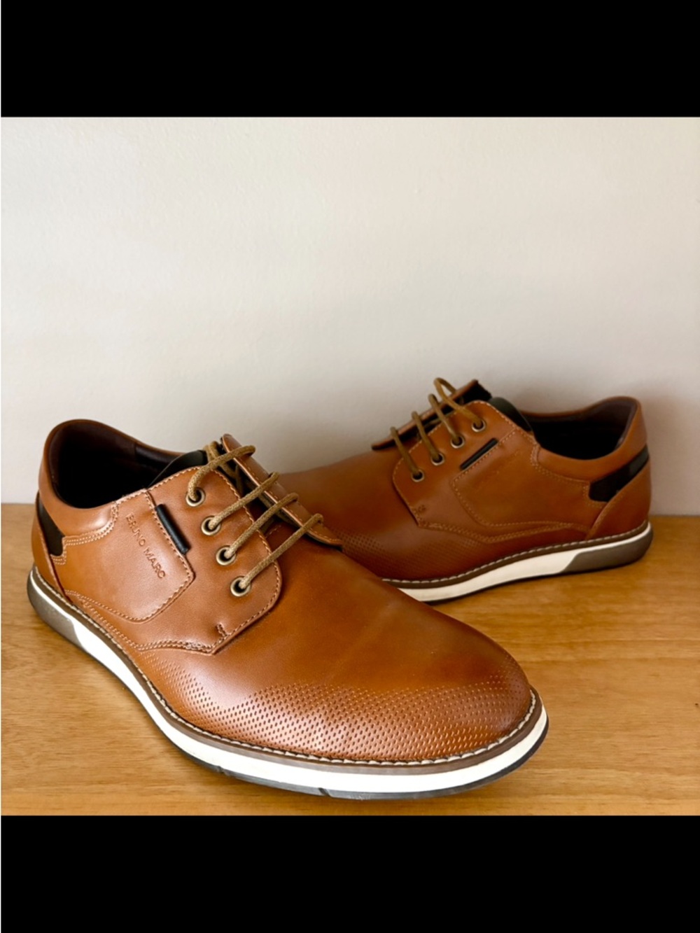 Bruno Marc Casual Dress Lace-Up Shoes in Tan Sz 10